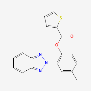 2-(2H-benzotriazol-2-yl)-4-methylphenyl thiophene-2-carboxylate