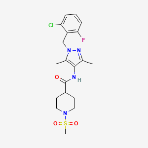 N-[1-(2-chloro-6-fluorobenzyl)-3,5-dimethyl-1H-pyrazol-4-yl]-1-(methylsulfonyl)piperidine-4-carboxamide