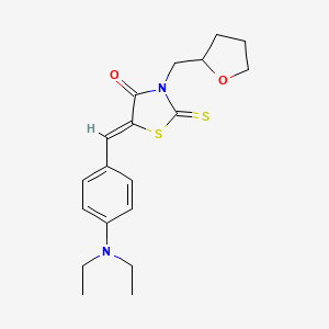 (5Z)-5-[4-(diethylamino)benzylidene]-3-(tetrahydrofuran-2-ylmethyl)-2-thioxo-1,3-thiazolidin-4-one