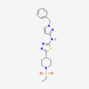 N-(1-benzyl-1H-pyrazol-3-yl)-5-[1-(ethylsulfonyl)piperidin-4-yl]-1,3,4-thiadiazol-2-amine