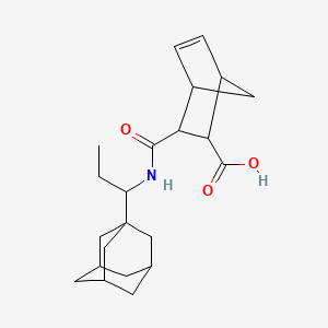 molecular formula C22H31NO3 B10892714 3-({[1-(1-Adamantyl)propyl]amino}carbonyl)bicyclo[2.2.1]hept-5-ene-2-carboxylic acid 