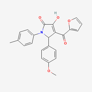 4-(furan-2-ylcarbonyl)-3-hydroxy-5-(4-methoxyphenyl)-1-(4-methylphenyl)-1,5-dihydro-2H-pyrrol-2-one