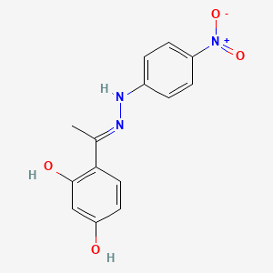 molecular formula C14H13N3O4 B10892728 (1E)-1-(2,4-dihydroxyphenyl)ethanone (4-nitrophenyl)hydrazone 