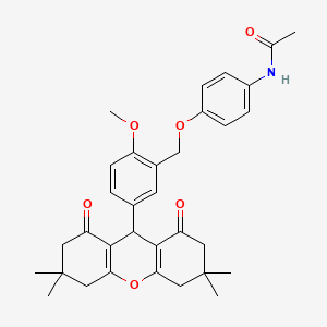 N-(4-{[2-methoxy-5-(3,3,6,6-tetramethyl-1,8-dioxo-2,3,4,5,6,7,8,9-octahydro-1H-xanthen-9-yl)benzyl]oxy}phenyl)acetamide