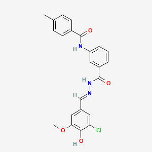 N-(3-{[(2E)-2-(3-chloro-4-hydroxy-5-methoxybenzylidene)hydrazinyl]carbonyl}phenyl)-4-methylbenzamide