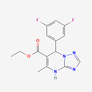 molecular formula C15H14F2N4O2 B10892792 Ethyl 7-(3,5-difluorophenyl)-5-methyl-4,7-dihydro[1,2,4]triazolo[1,5-a]pyrimidine-6-carboxylate 