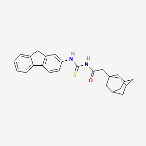 N-(9H-fluoren-2-ylcarbamothioyl)-2-(tricyclo[3.3.1.1~3,7~]dec-1-yl)acetamide