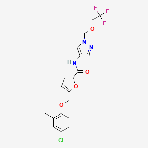 5-[(4-chloro-2-methylphenoxy)methyl]-N-{1-[(2,2,2-trifluoroethoxy)methyl]-1H-pyrazol-4-yl}furan-2-carboxamide