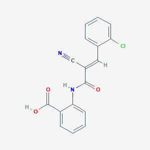 2-{[(2E)-3-(2-chlorophenyl)-2-cyanoprop-2-enoyl]amino}benzoic acid