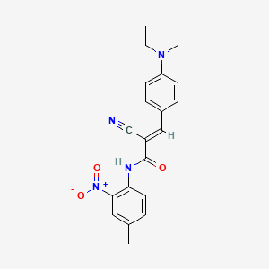 (2E)-2-cyano-3-[4-(diethylamino)phenyl]-N-(4-methyl-2-nitrophenyl)prop-2-enamide