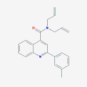 molecular formula C23H22N2O B10892949 N~4~,N~4~-diallyl-2-(3-methylphenyl)-4-quinolinecarboxamide 