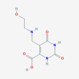 5-{[(2-Hydroxyethyl)amino]methyl}-2,6-dioxo-1,2,3,6-tetrahydropyrimidine-4-carboxylic acid