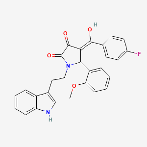 4-[(4-fluorophenyl)carbonyl]-3-hydroxy-1-[2-(1H-indol-3-yl)ethyl]-5-(2-methoxyphenyl)-1,5-dihydro-2H-pyrrol-2-one