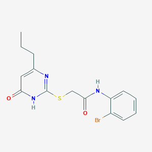 N-(2-bromophenyl)-2-[(4-hydroxy-6-propylpyrimidin-2-yl)sulfanyl]acetamide