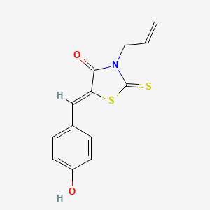 molecular formula C13H11NO2S2 B10893004 (5Z)-5-(4-hydroxybenzylidene)-3-(prop-2-en-1-yl)-2-thioxo-1,3-thiazolidin-4-one 