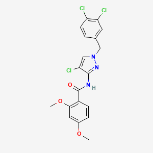 N-[4-chloro-1-(3,4-dichlorobenzyl)-1H-pyrazol-3-yl]-2,4-dimethoxybenzamide