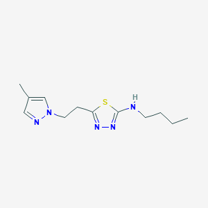 N-butyl-5-[2-(4-methyl-1H-pyrazol-1-yl)ethyl]-1,3,4-thiadiazol-2-amine