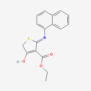 molecular formula C17H15NO3S B10893019 Ethyl 2-(1-naphthylamino)-4-oxo-4,5-dihydrothiophene-3-carboxylate 