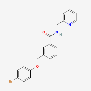 molecular formula C20H17BrN2O2 B10893051 3-[(4-bromophenoxy)methyl]-N-(pyridin-2-ylmethyl)benzamide 