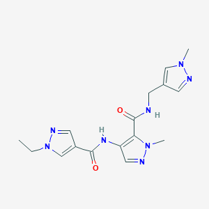 1-ethyl-N-(1-methyl-5-{[(1-methyl-1H-pyrazol-4-yl)methyl]carbamoyl}-1H-pyrazol-4-yl)-1H-pyrazole-4-carboxamide