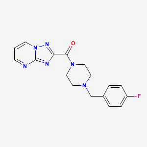 molecular formula C17H17FN6O B10893072 [4-(4-Fluorobenzyl)piperazin-1-yl]([1,2,4]triazolo[1,5-a]pyrimidin-2-yl)methanone 