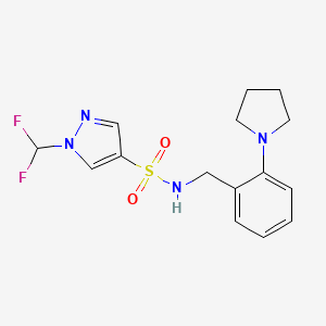 1-(difluoromethyl)-N-[2-(pyrrolidin-1-yl)benzyl]-1H-pyrazole-4-sulfonamide