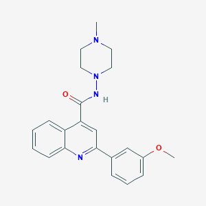 2-(3-methoxyphenyl)-N-(4-methylpiperazin-1-yl)quinoline-4-carboxamide