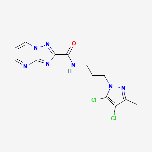 N-[3-(4,5-dichloro-3-methyl-1H-pyrazol-1-yl)propyl][1,2,4]triazolo[1,5-a]pyrimidine-2-carboxamide