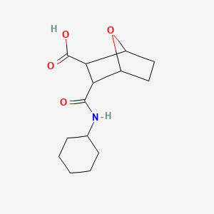 molecular formula C14H21NO4 B10893103 3-[(Cyclohexylamino)carbonyl]-7-oxabicyclo[2.2.1]heptane-2-carboxylic acid 