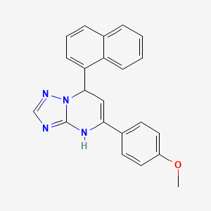 molecular formula C22H18N4O B10893108 5-(4-Methoxyphenyl)-7-(naphthalen-1-yl)-4,7-dihydro[1,2,4]triazolo[1,5-a]pyrimidine 