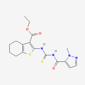 ethyl 2-({[(1-methyl-1H-pyrazol-5-yl)carbonyl]carbamothioyl}amino)-4,5,6,7-tetrahydro-1-benzothiophene-3-carboxylate