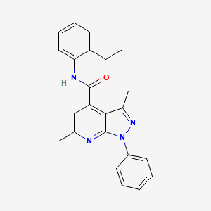 molecular formula C23H22N4O B10893154 N-(2-ethylphenyl)-3,6-dimethyl-1-phenyl-1H-pyrazolo[3,4-b]pyridine-4-carboxamide 