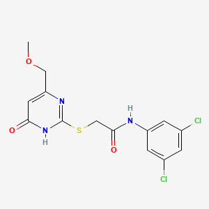 N-(3,5-dichlorophenyl)-2-{[4-hydroxy-6-(methoxymethyl)pyrimidin-2-yl]sulfanyl}acetamide