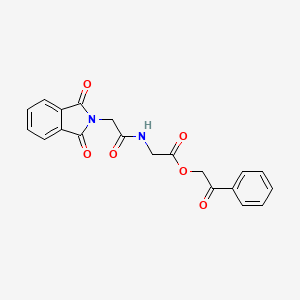 2-oxo-2-phenylethyl N-[(1,3-dioxo-1,3-dihydro-2H-isoindol-2-yl)acetyl]glycinate