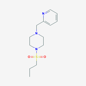 molecular formula C13H21N3O2S B10893227 1-(Propylsulfonyl)-4-(2-pyridylmethyl)piperazine 