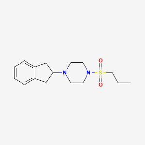 molecular formula C16H24N2O2S B10893235 1-(2,3-dihydro-1H-inden-2-yl)-4-(propylsulfonyl)piperazine 