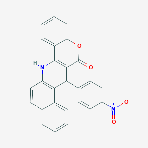 7-(4-nitrophenyl)-7,14-dihydro-6H-benzo[f]chromeno[4,3-b]quinolin-6-one