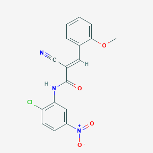 (2E)-N-(2-chloro-5-nitrophenyl)-2-cyano-3-(2-methoxyphenyl)prop-2-enamide