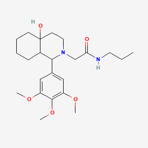 2-[4a-hydroxy-1-(3,4,5-trimethoxyphenyl)octahydroisoquinolin-2(1H)-yl]-N-propylacetamide