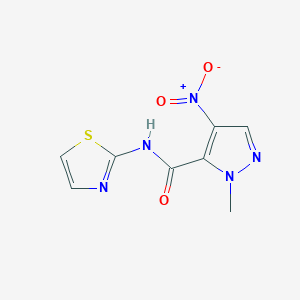 1-Methyl-4-nitro-N-(thiazol-2-yl)-1H-pyrazole-5-carboxamide