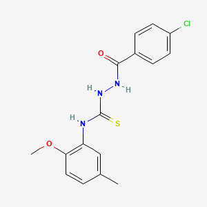 2-[(4-chlorophenyl)carbonyl]-N-(2-methoxy-5-methylphenyl)hydrazinecarbothioamide