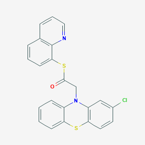 8-Quinolyl 2-(2-chloro-10H-phenothiazin-10-YL)ethanethioate