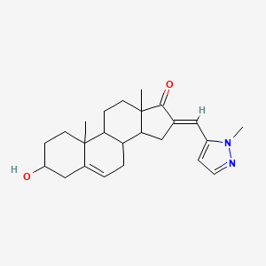 (16E)-3-hydroxy-16-[(1-methyl-1H-pyrazol-5-yl)methylidene]androst-5-en-17-one