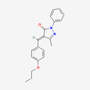 (4E)-5-methyl-2-phenyl-4-(4-propoxybenzylidene)-2,4-dihydro-3H-pyrazol-3-one