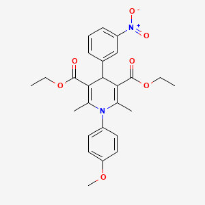 Diethyl 1-(4-methoxyphenyl)-2,6-dimethyl-4-(3-nitrophenyl)-1,4-dihydropyridine-3,5-dicarboxylate