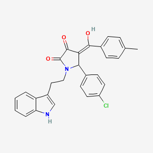 5-(4-chlorophenyl)-3-hydroxy-1-[2-(1H-indol-3-yl)ethyl]-4-[(4-methylphenyl)carbonyl]-1,5-dihydro-2H-pyrrol-2-one