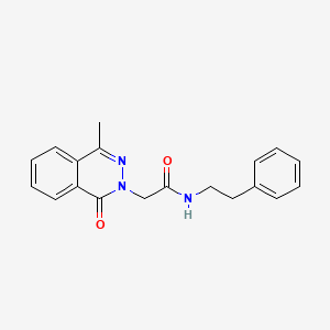 molecular formula C19H19N3O2 B10893306 2-(4-Methyl-1-oxo-1H-phthalazin-2-yl)-N-phenethyl-acetamide 