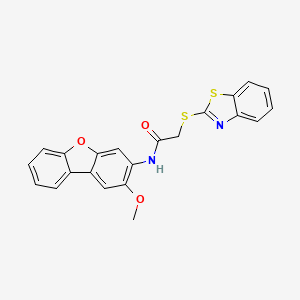 2-(1,3-Benzothiazol-2-ylsulfanyl)-N~1~-(2-methoxydibenzo[B,D]furan-3-YL)acetamide