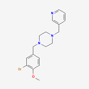 molecular formula C18H22BrN3O B10893362 1-(3-Bromo-4-methoxybenzyl)-4-(pyridin-3-ylmethyl)piperazine 