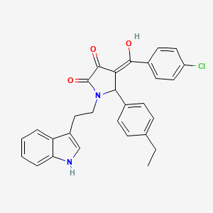 4-[(4-chlorophenyl)carbonyl]-5-(4-ethylphenyl)-3-hydroxy-1-[2-(1H-indol-3-yl)ethyl]-1,5-dihydro-2H-pyrrol-2-one